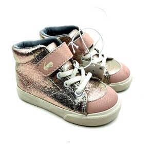 See Kai Run Baby Shoes Size 6 Rose Gold Hightops Sneakers Children Adjustable